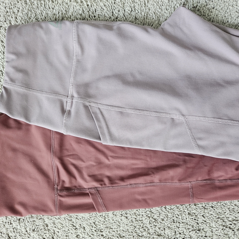 Reebok / Amazon Women's Leggings Lot Of 2 Light  Purple and Mauve